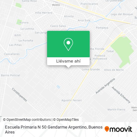 Mapa de Escuela Primaria N 50 Gendarme Argentino