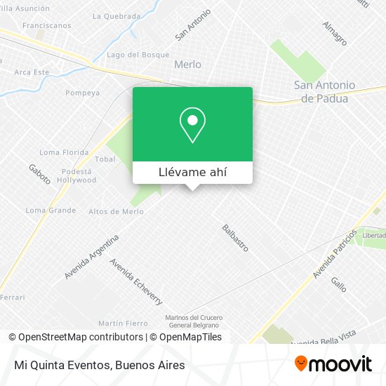 Mapa de Mi Quinta Eventos