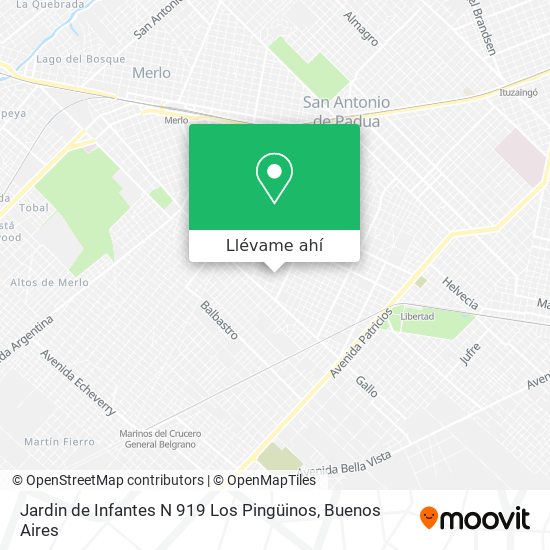 Mapa de Jardin de Infantes N 919 Los Pingüinos