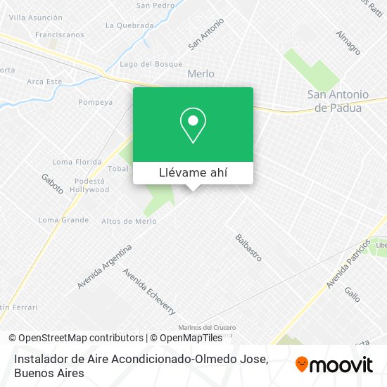 Mapa de Instalador de Aire Acondicionado-Olmedo Jose