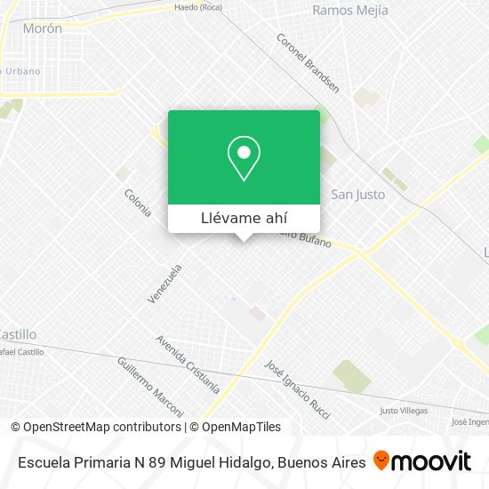 Mapa de Escuela Primaria N 89 Miguel Hidalgo