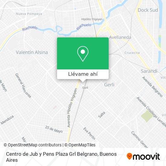 Mapa de Centro de Jub y Pens Plaza Grl Belgrano