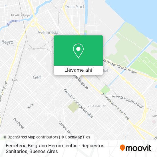 Mapa de Ferreteria Belgrano Herramientas - Repuestos Sanitarios