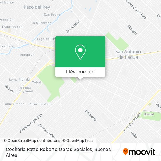 Mapa de Cocheria Ratto Roberto Obras Sociales