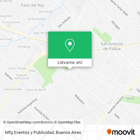 Mapa de Mfg Eventos y Publicidad