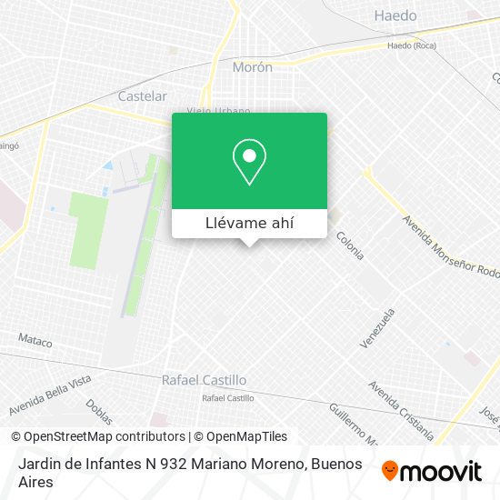 Mapa de Jardin de Infantes N 932 Mariano Moreno