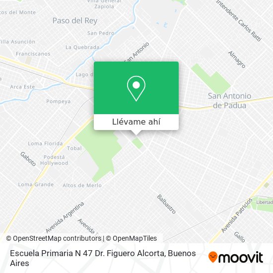 Mapa de Escuela Primaria N 47 Dr. Figuero Alcorta