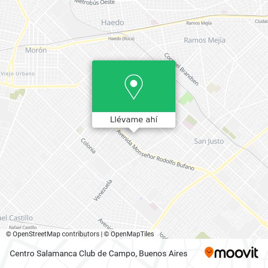 Mapa de Centro Salamanca Club de Campo