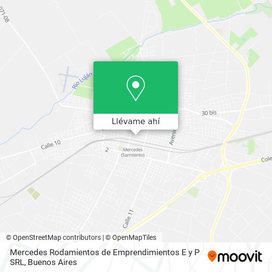 Mapa de Mercedes Rodamientos de Emprendimientos E y P SRL