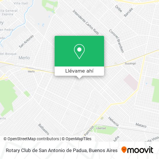 Mapa de Rotary Club de San Antonio de Padua