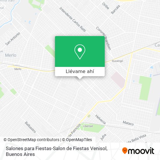 Mapa de Salones para Fiestas-Salon de Fiestas Venisol