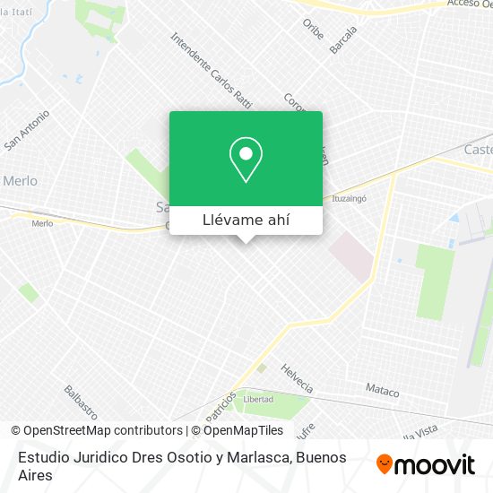 Mapa de Estudio Juridico Dres Osotio y Marlasca