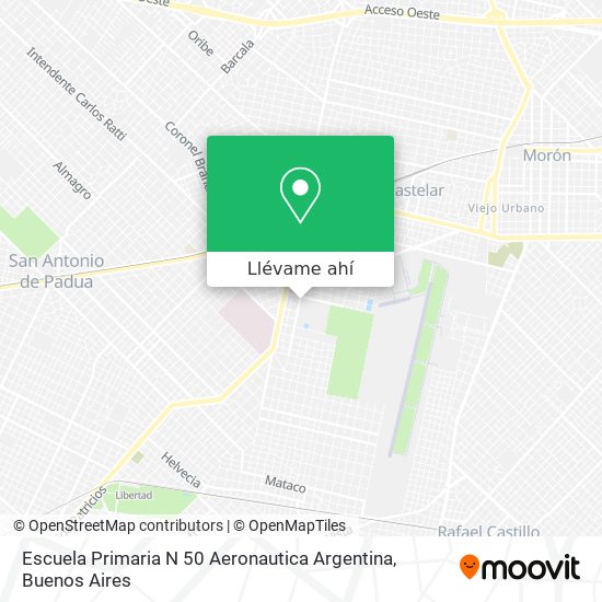 Mapa de Escuela Primaria N 50 Aeronautica Argentina