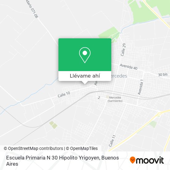 Mapa de Escuela Primaria N 30 Hipolito Yrigoyen