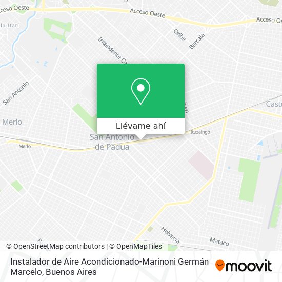 Mapa de Instalador de Aire Acondicionado-Marinoni Germán Marcelo