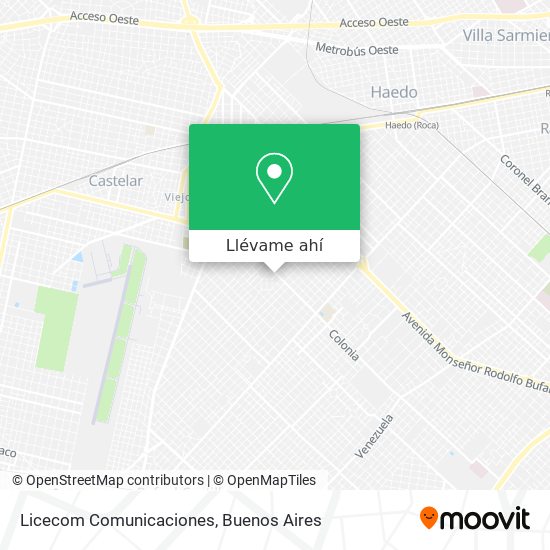 Mapa de Licecom Comunicaciones