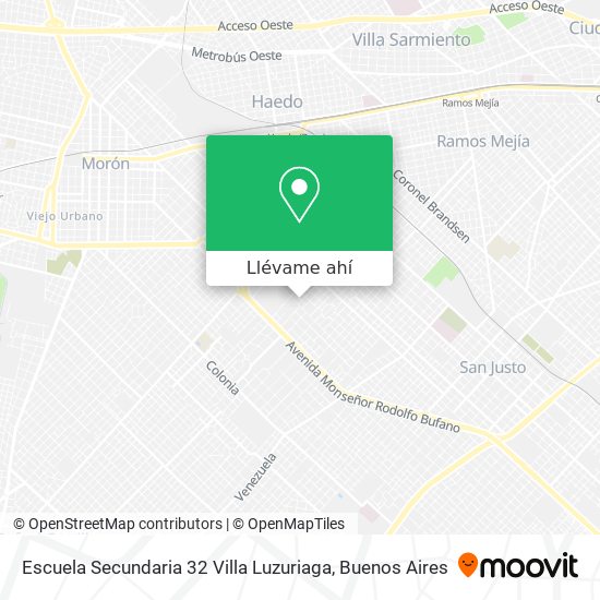Mapa de Escuela Secundaria 32 Villa Luzuriaga