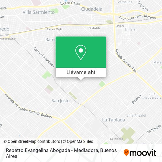 Mapa de Repetto Evangelina Abogada - Mediadora