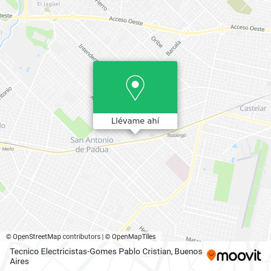 Mapa de Tecnico Electricistas-Gomes Pablo Cristian