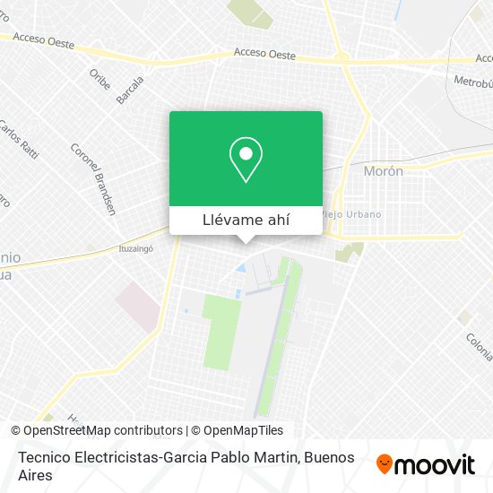 Mapa de Tecnico Electricistas-Garcia Pablo Martin