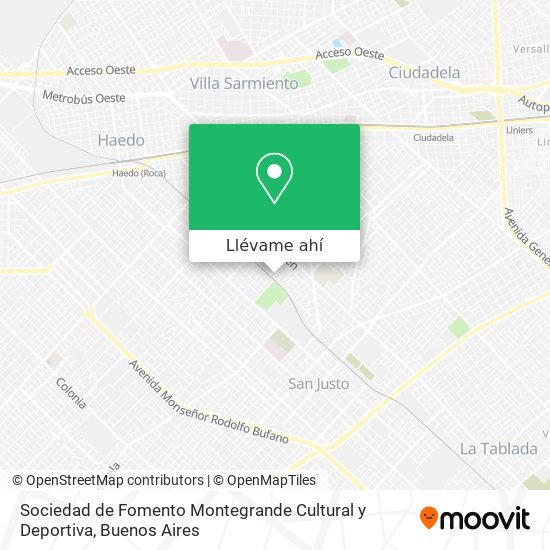 Mapa de Sociedad de Fomento Montegrande Cultural y Deportiva