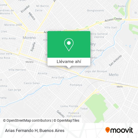 Mapa de Arias Fernando H
