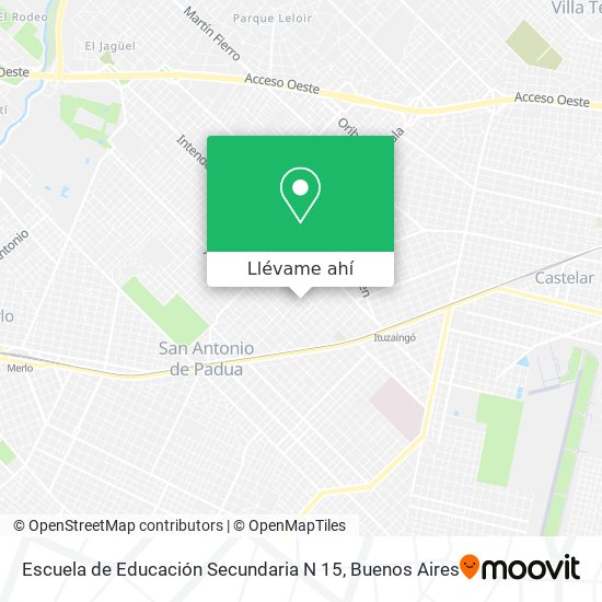 Mapa de Escuela de Educación Secundaria N 15