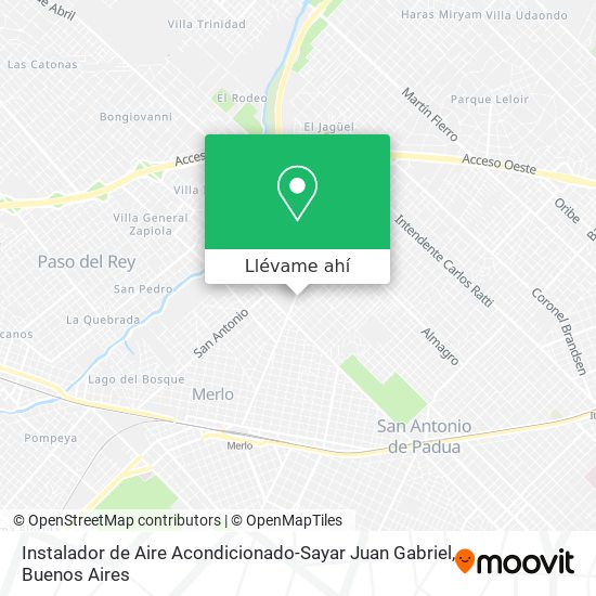 Mapa de Instalador de Aire Acondicionado-Sayar Juan Gabriel