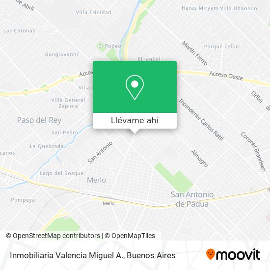 Mapa de Inmobiliaria Valencia Miguel A.