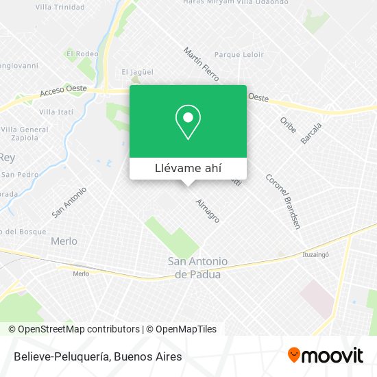 Mapa de Believe-Peluquería