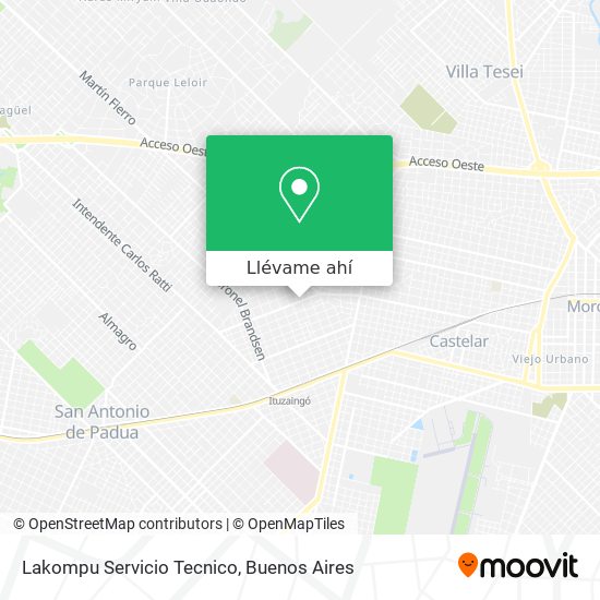 Mapa de Lakompu Servicio Tecnico