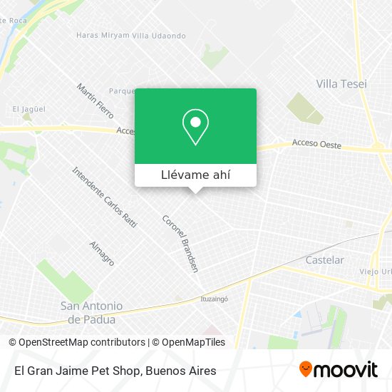 Mapa de El Gran Jaime Pet Shop