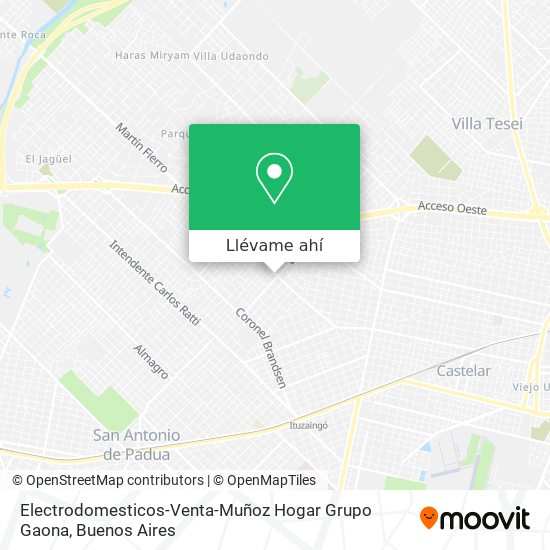 Mapa de Electrodomesticos-Venta-Muñoz Hogar Grupo Gaona