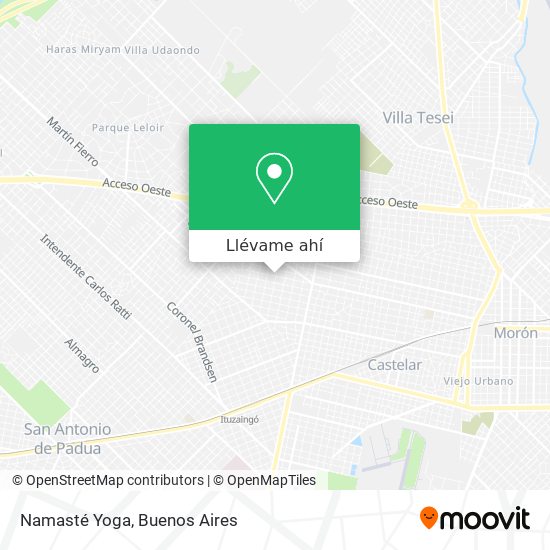 Mapa de Namasté Yoga