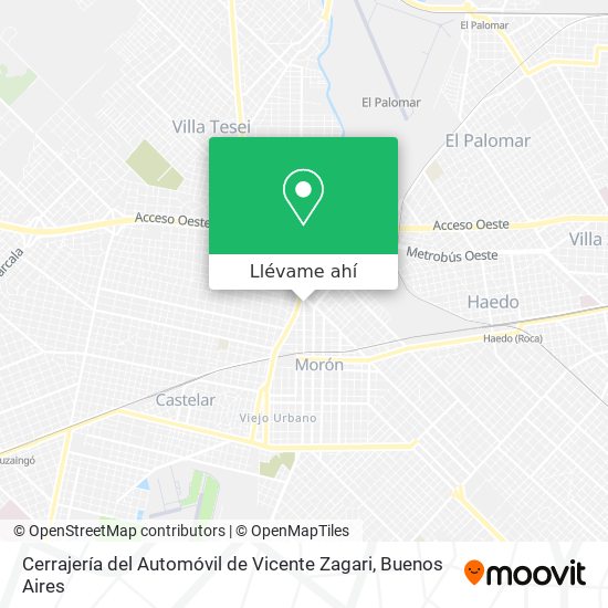 Mapa de Cerrajería del Automóvil de Vicente Zagari