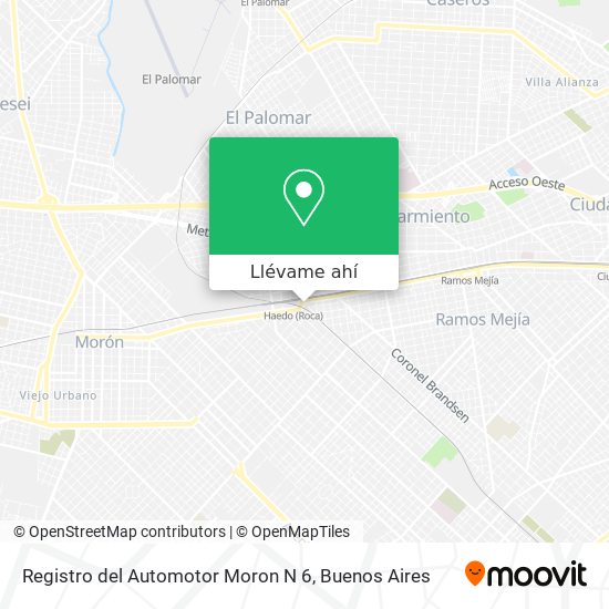 Mapa de Registro del Automotor Moron N 6