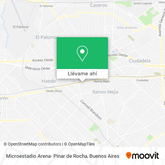 Mapa de Microestadio Arena- Pinar de Rocha