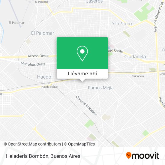 Mapa de Heladería Bombón