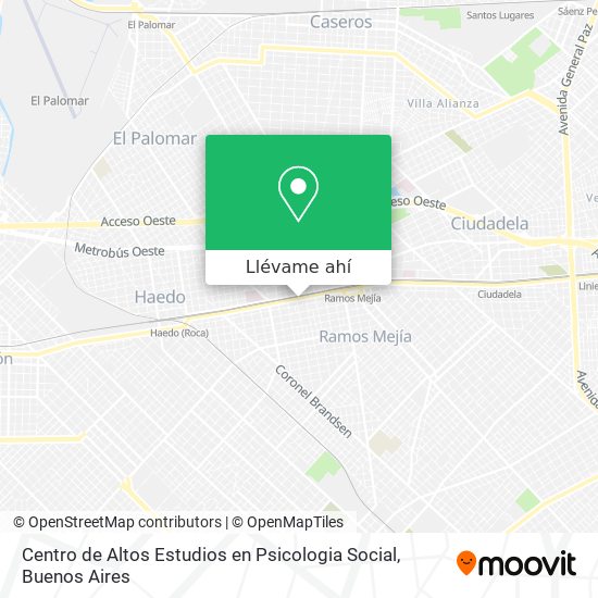 Mapa de Centro de Altos Estudios en Psicologia Social