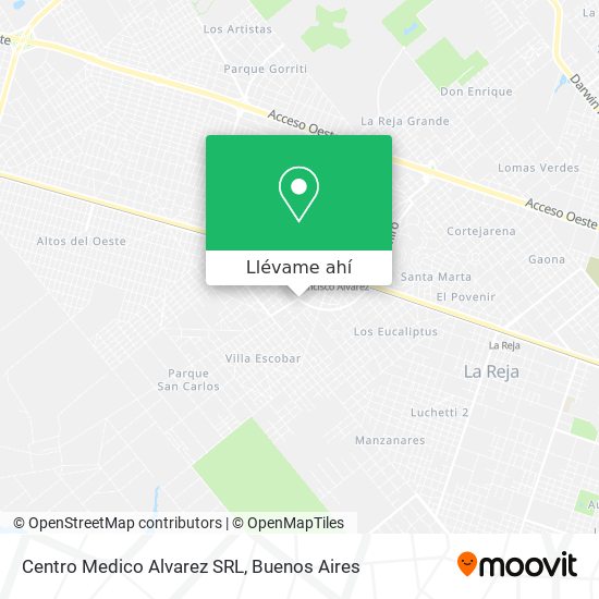 Mapa de Centro Medico Alvarez SRL