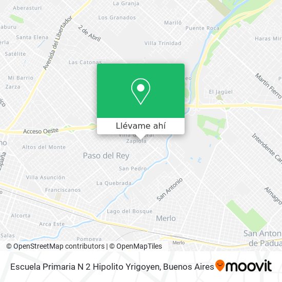 Mapa de Escuela Primaria N 2 Hipolito Yrigoyen