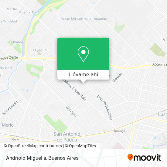 Mapa de Andriolo Miguel a