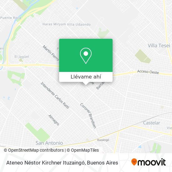 Mapa de Ateneo Néstor Kirchner Ituzaingó