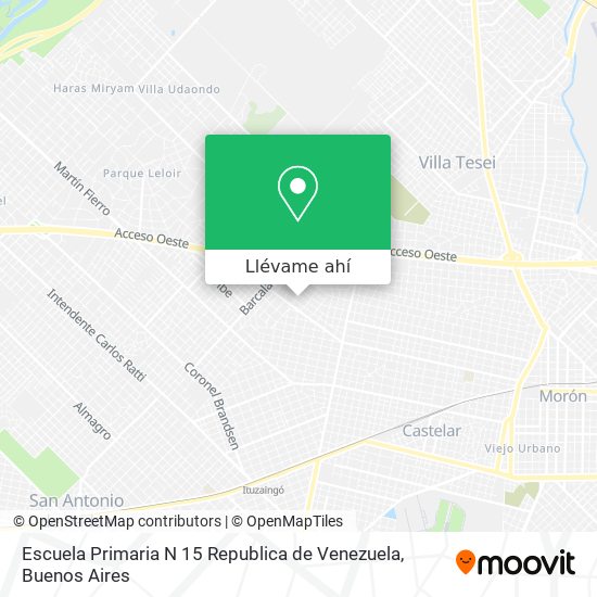 Mapa de Escuela Primaria N 15 Republica de Venezuela