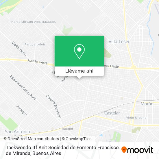 Mapa de Taekwondo Itf Anit Sociedad de Fomento Francisco de Miranda