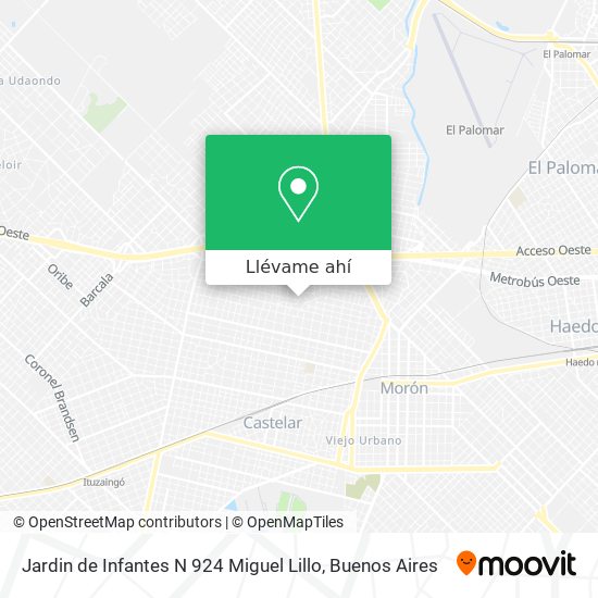 Mapa de Jardin de Infantes N 924 Miguel Lillo