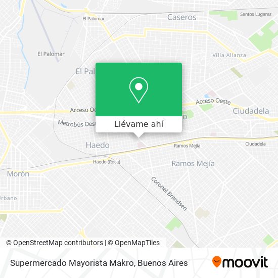 Mapa de Supermercado Mayorista Makro