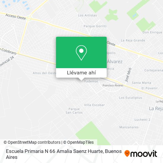Mapa de Escuela Primaria N 66 Amalia Saenz Huarte