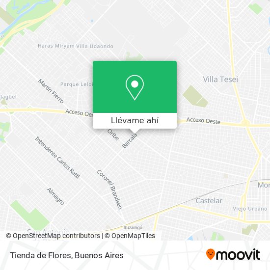 Mapa de Tienda de Flores