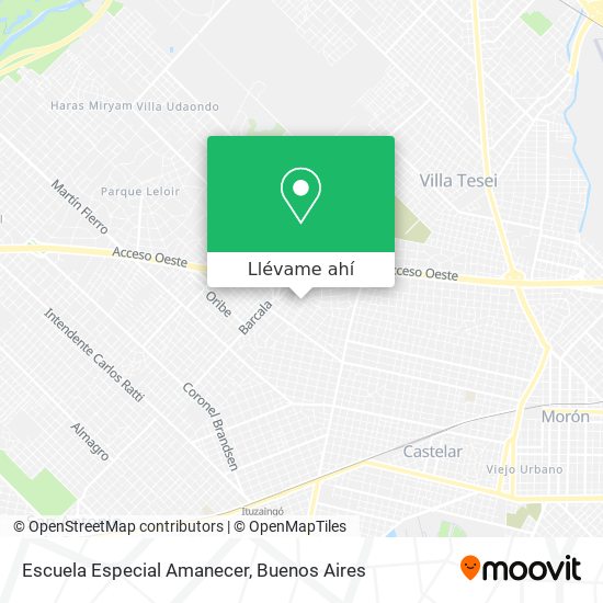 Mapa de Escuela Especial Amanecer